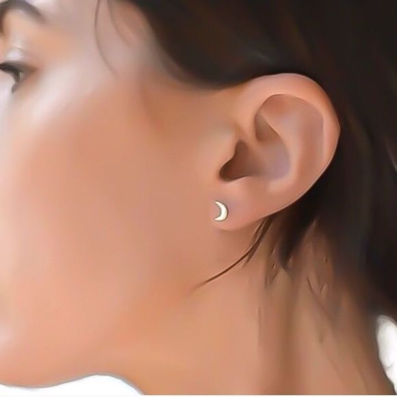 ✨Crescent Moon Studs✨ - Picture 3 of 3